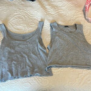 Bundle of 2 gray brandy Melville tanks